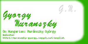gyorgy muranszky business card